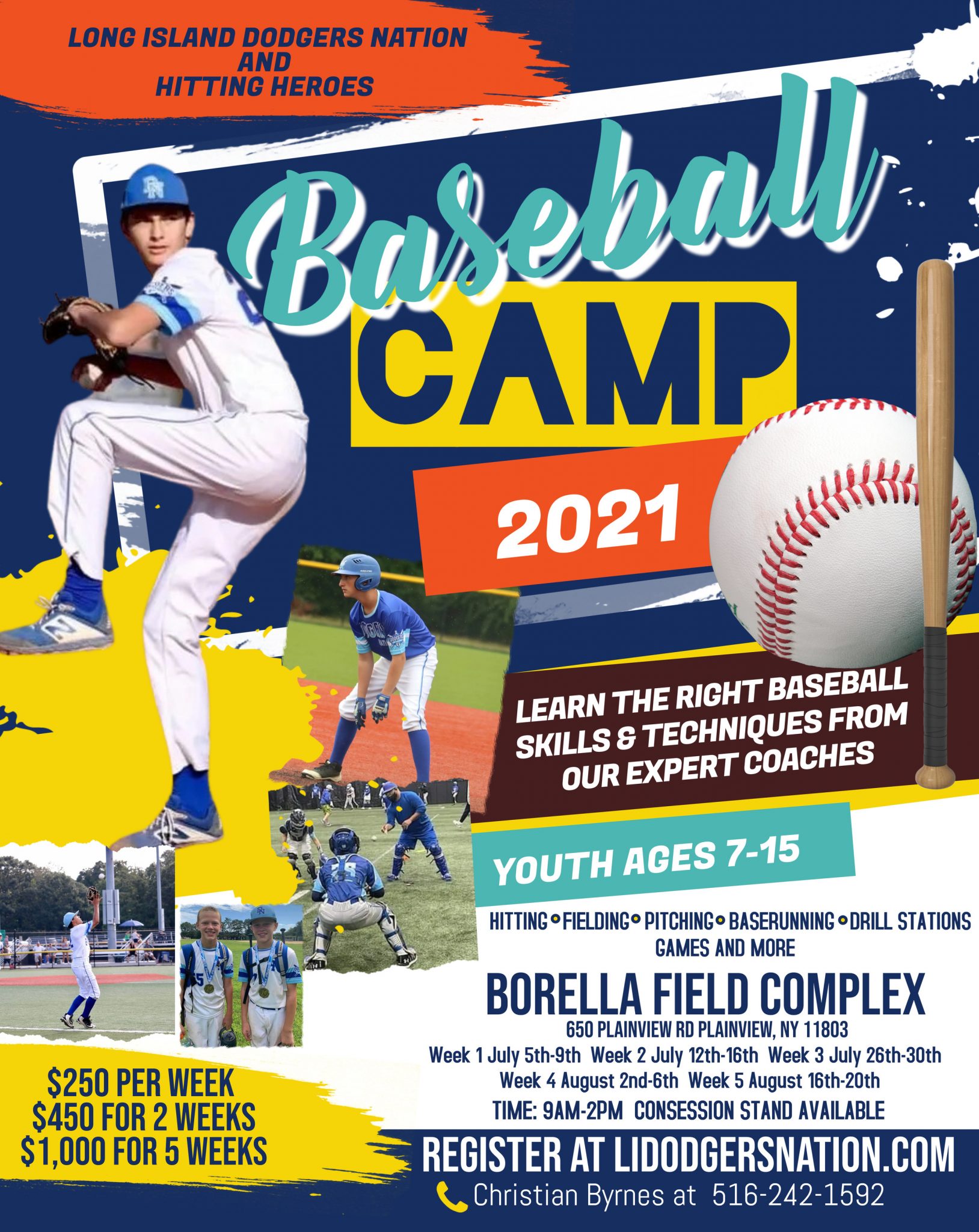 Baseball Camp LI Dodgers Nation Youth Travel Baseball